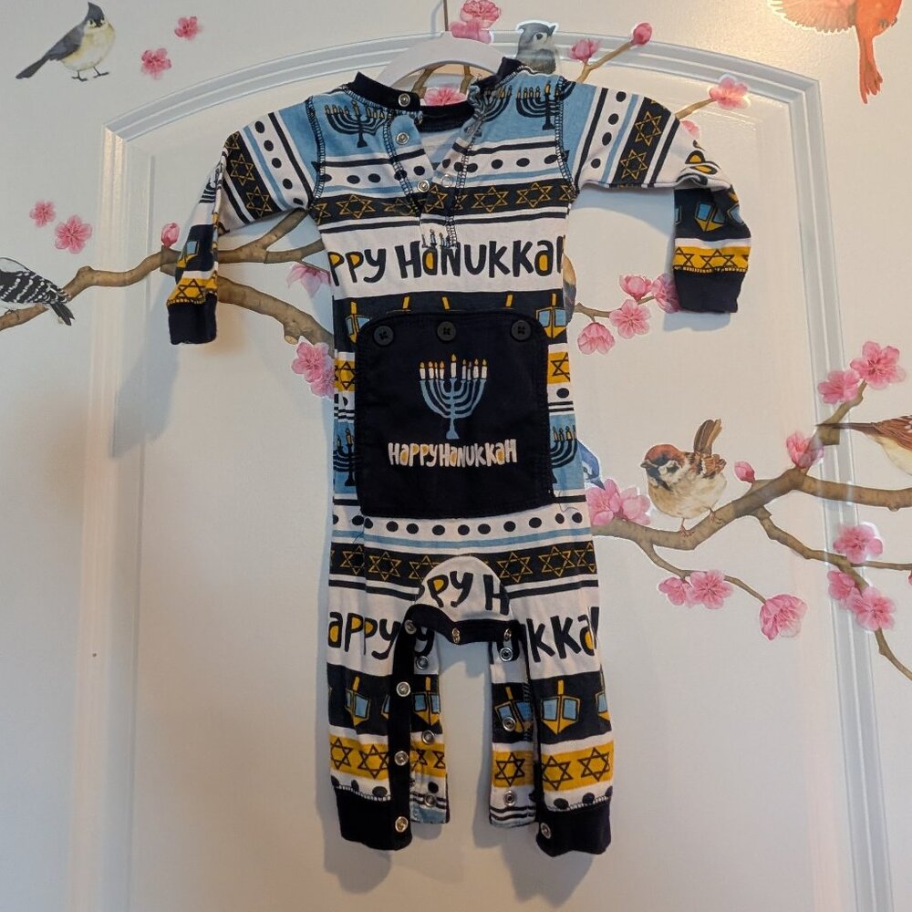 Infant Hanukkah Pajama Onesie 6 Months